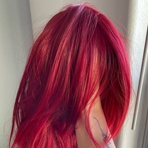 NWT long red synthetic wig